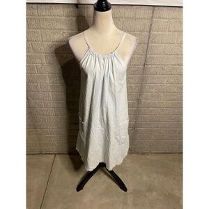 Old Navy Womens Chambray‎ Blue High Neck Sleeveless Dress Size Medium
